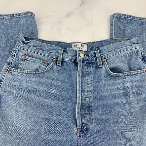 AGOLDE Rigid Riley High Rise Straight Crop Jeans - Picture 6 of 16